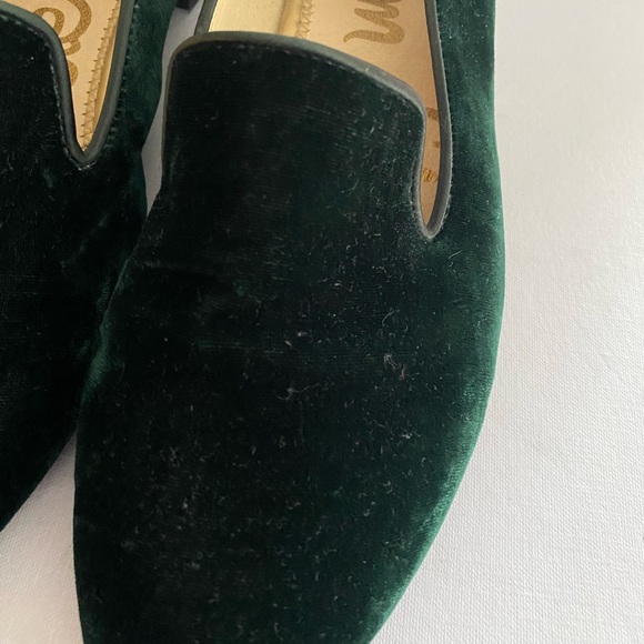 Sam Edelman Dark Green Velvet Loafer Shoes Size 9M - Picture 4 of 8